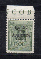 XP3211 - EGEO , Occupazione Tedesca 1943: 25+25 Cent Sassone N. 121  ***  MNH - Aegean (German Occ.)