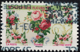 France 2021 Oblitéré Used Motifs De Fleurs Roses Y&T 1991 SU - Usados
