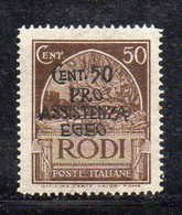 XP3237 - EGEO , Occupazione Tedesca 1943: 50+50 Cent Sassone N. 123  ***  MNH - Ägäis (Dt. Bes.)