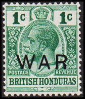 1918. BRITISH HONDURAS. GEORG V. 1 C. WAR. Hinged. (Michel 82) - JF512625 - British Honduras (...-1970)