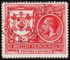 1921. BRITISH HONDURAS. Georg V. 2 C. PEACE  (Michel 84) - JF512626 - British Honduras (...-1970)