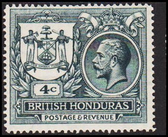 1921. BRITISH HONDURAS. Georg V. 4 C. Hinged. (Michel 85) - JF512627 - British Honduras (...-1970)