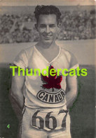 VINTAGE TRADING TOBACCO CARD CHROMO ATHLETICS 1928 TABACALERA LA MORENA No 4 WILLIAMS CANADA - Atletiek