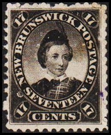 1860-1863. NEW BRUNSWICK. 17 CENTS Prince Edward. Hinged. (Michel 9) - JF512654 - Unused Stamps