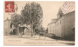 La Pomme- Place De L'église Et Le Clocher - Saint Marcel, La Barasse, Saintt Menet