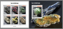 DJIBOUTI 2021 MNH Minerals Mineralien Mineraux M/S+S/S - OFFICIAL ISSUE - DHQ2150 - Minerales