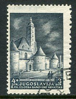 YUGOSLAVIA 1941 Zagreb Philatelic Exhibition 4+3 D. Perforated 9 At Right,  Used.  Michel 438 C - Usati