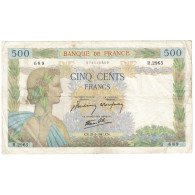 France, 500 Francs, La Paix, 1941, 1941-05-21, TB+, Fayette:32.17, KM:95b - 500 F 1940-1944 ''La Paix''