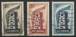 LUXEMBOURG N° 514 à 516 Cote 75 € Oblitérés EUROPA 1956. TB - Used Stamps