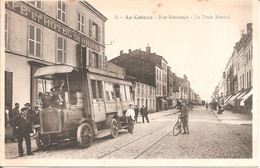 TOP RARE !!! LE COTEAU (42) Rue Nationale - Le Train Renard En 1909 - Autres Communes
