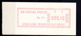 Atm  Frama Vending Emergency Label Distributeur China Hongkong  Hong Kong  Mint Mnh Postfrisch  Please Look Scan - Automatenmarken