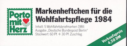 Berlin 1984 - Markenheftchen Wohlfahrtsmarken Wohlfahrtspflege - Postfrisch MNH - Folletos/Cuadernillos