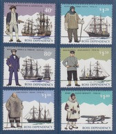 Ross, N° 38 à 43 (Cook, Ross, Amundsen, Scott, Shackleton, Byrd) Neuf ** - Neufs