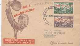 Nouvelle -Zélande  : " For A Healthy Nation " Oblitération 1er Jour Wellington 24 10 1946 - Covers & Documents