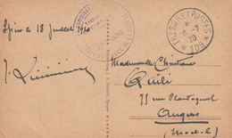 France Carte En Franchise Trésor Et Postes N°109 Spire 1920 - 1877-1920: Semi-Moderne