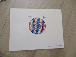 France Epreuves De Luxe Tabeau Peinture Peintre N° 2113 Yaacov Agam Message De Paix - Luxury Proofs