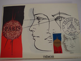 FRANCE CARTE MAXIMUM - PREMIER JOUR - FDC PhilexFrance 82 - Pierre-Yves Trémois -  Paris Logo + France 1981 - Ohne Zuordnung