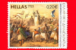 GRECIA - Usato - 2021 - Bicentenario Della Rivoluzione Greca II - Giuramenti - 0.20 - Used Stamps