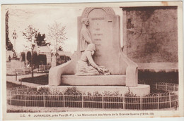 Jurançon (64 - Pyrénées Atlantiques) Le Monument Aux Morts - Jurancon