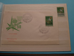 EXPOSITION De BRUXELLES ( Stamp + FDC Republica PORTUGUESA - MOCAMBIQUE / Expo 1958 Bruxelas ) 1958 ! - 1958 – Bruselas (Bélgica)