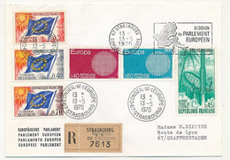 FRANCE => Env Affr Composé, Rec De Strasbourg RP Conseil De L'Europe, "20eme Anniversaire Déclaration Robert Schuman" - Briefe U. Dokumente