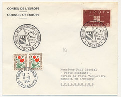 FRANCE => Env Affr 0,25 Europa + Taxes - Remise Du Drapeau De L'Europe TROYES - 30-31/5/1964 - Commemorative Postmarks