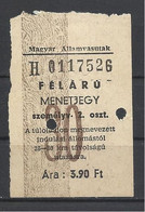 Hungary, Orosháza,Half Price Railway Ticket With Insurance Stamp, 1964. - Europa