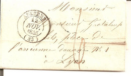 Auxerre (Yonne) Cachet à Date Type 14 - 1801-1848: Vorläufer XIX