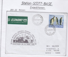 Ross Dependency 2001 Belgian Antarctic Research Programm Scott Base Ca 13 DE 01 (SC118A) - Cartas & Documentos