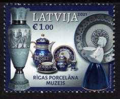 Latvia - 2021 - Riga Porcelain Museum - Mint Stamp - Letonia