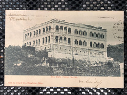 MACAU 1910 PICTURE POST CARD - VIEW OF BELA VISTA HOTEL, USED TO PORTUGAL, STAMPS MISSING. - Macao