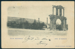 Greece Athens Arc D'Adrien UNDIVIDED Piraeus To Basel Swiss 1902 - Greece