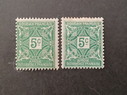 AOF AFRICA OCCIDENTALE FRANCESE COLONIE FRANCE SOUDAN 1931 TAXE CHIFFRE MNH - MNHL - Zuid-Soedan