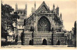 EXETER CATHEDRAL, EXETER, DEVON, ENGLAND. Circa 1956 USED POSTCARD Ap3 - Exeter