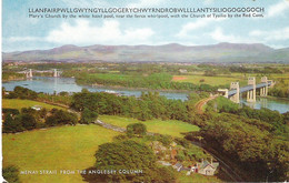 THE MENAI STRAIT, ANGLESEY, WALES. UNUSED POSTCARD Ap3 - Anglesey