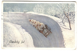 BOBSLEIGH Artist Signed Postcard Sent 1922 OTTO RAITH - Sports D'hiver