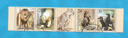 2001   JUGOSLAVIJA  JUGOSLAWIEN SERBIEN  NATURSCHUTZ  50 JAHRE PALIC ZOO  LOEWE EISBAER PINGUIN  USED - Oblitérés