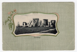 CPA Monument Megalithique Druidique Menhir Salisbury Stonehenge Vue Générale éd Peacock Brand - Dolmen & Menhirs