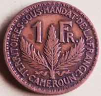 CAMEROUN / Kameroen : SCHAARSE 1 FRANC 1924  KM 2 - Kameroen