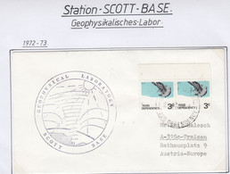 Ross Dependency 1973 Cover Ca Geophysical Laboratory Scott Base  Ca Scott Base 21 OC 73 (SC119) - Covers & Documents