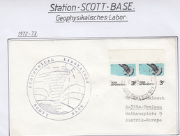 Ross Dependency 1973 Cover Ca Geophysical Laboratory Scott Base  Ca Scott Base 21 OC 73 (SC119) - Brieven En Documenten