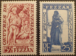 R2452/98 - 1950 - TERRITOIRE MILITAIRE FR. - FEZZAN - N°54 à 55 NEUFS* - Unused Stamps