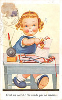 Illustrateur Enfant : Bureau école .  C'est Un Secret. Ne Vends Pas La Mèche   Ciseaux. Encrier   ( Bte A)   (voir Scan) - 1900-1949