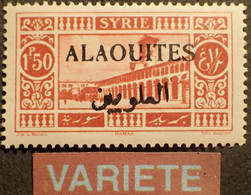 R2452/134 - 1925/1930 - COLONIES FR. - ALAOUITES - N°28a NEUF* - VARIETE ➤➤➤ Surcharge Noire - Unused Stamps