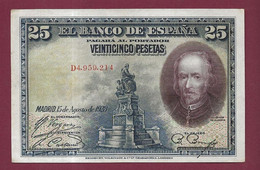 091221 - Billet ESPAGNE 15 Agusto 1928 25 Pesetas  Calderon De La BARCA Neuf - 1-2-5-25 Pesetas