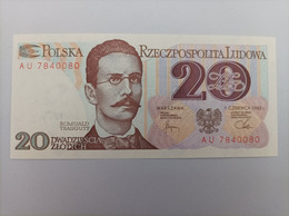 Billete De Polonia De 20 Zlotych, Año 1982, UNCIRCULATED - Pologne