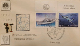 P) 1994 ARGENTINA, COVER, ANTARCTICA BASE JUBANY, BATTLESHIP A.R.A BELGRANO-PUCARÁ STAMPS, XF - Sonstige & Ohne Zuordnung