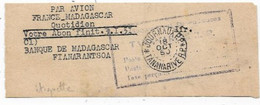 Etiquette Journaux Abonnement Par Avion FRANCE/ MADAGASCAR  Cachet JOURNAUX PP TANANARIVE 1950 - Lettres & Documents
