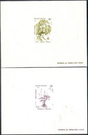 FRENCH POLYNESIA(1986) Plants. Set Of 3 Deluxe Sheets. Scott Nos 449-51, Yvert Nos 268-70. - Sin Dentar, Pruebas De Impresión Y Variedades