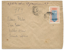 SP COVER ENVELOPPE AOF SURCHARGE HAUTE VOLTA / OUAGADOUGOU 1928 POUR ROCHEFORT SUR MER FRANCE - Lettres & Documents